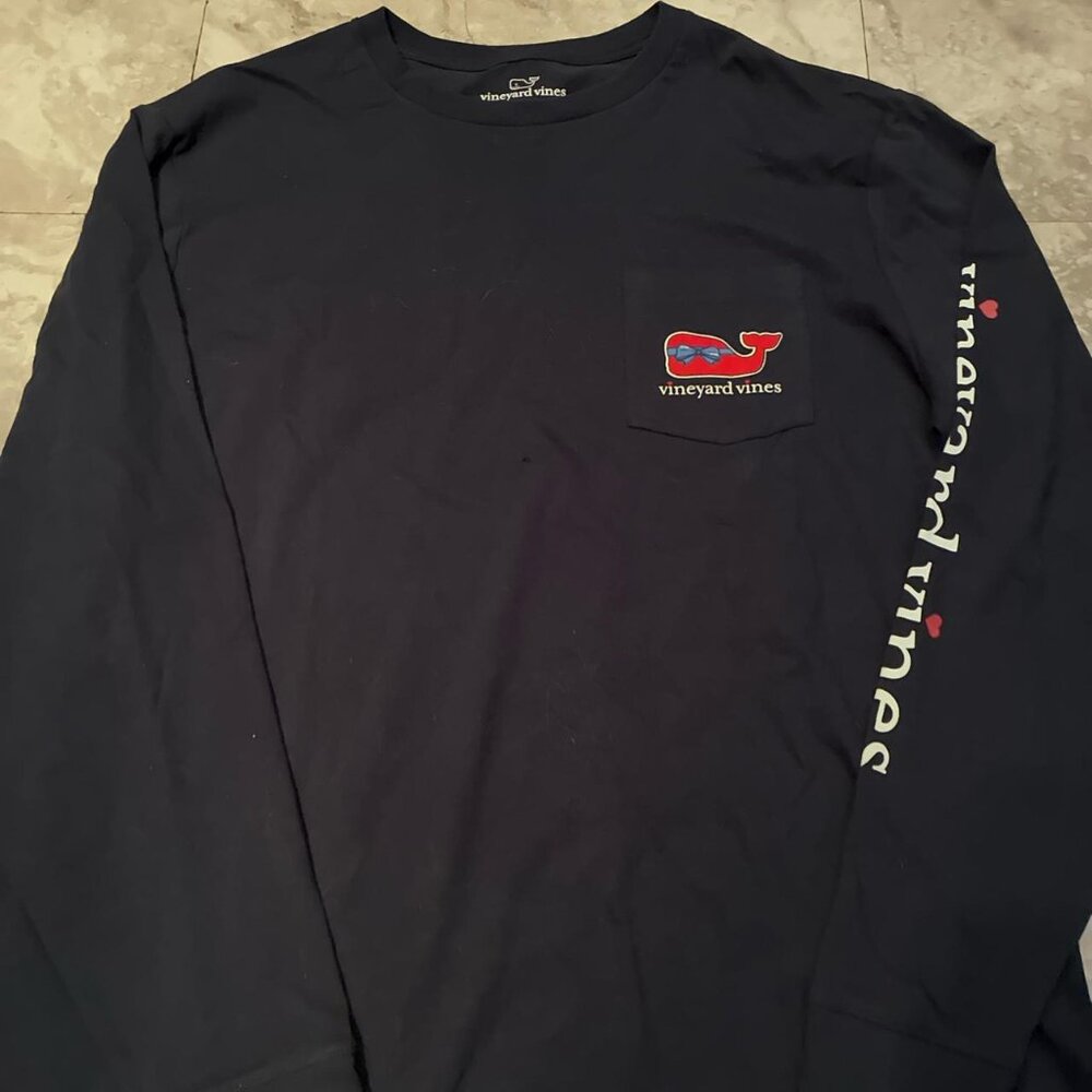 Vineyard Vines Navy Valentine's Day Shirt